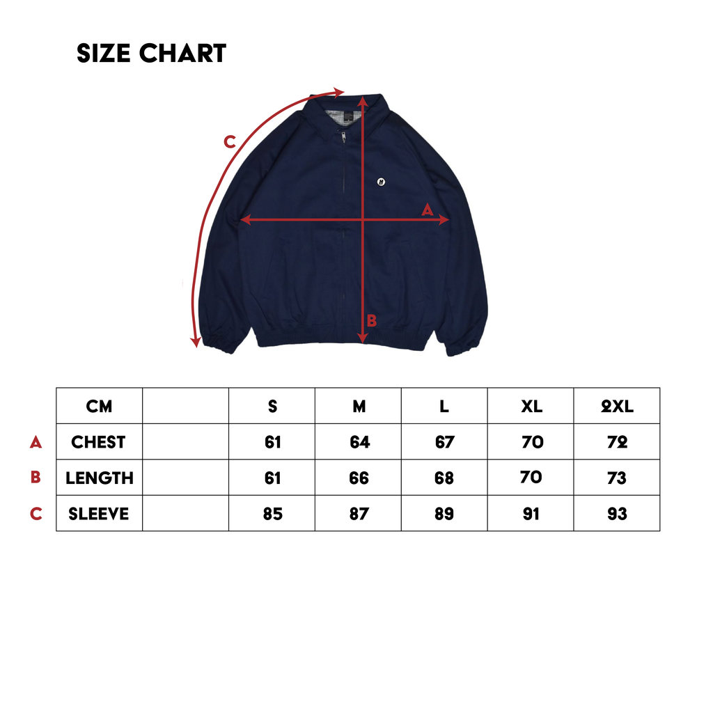 H Patched Drizzler Jacket (Navy)