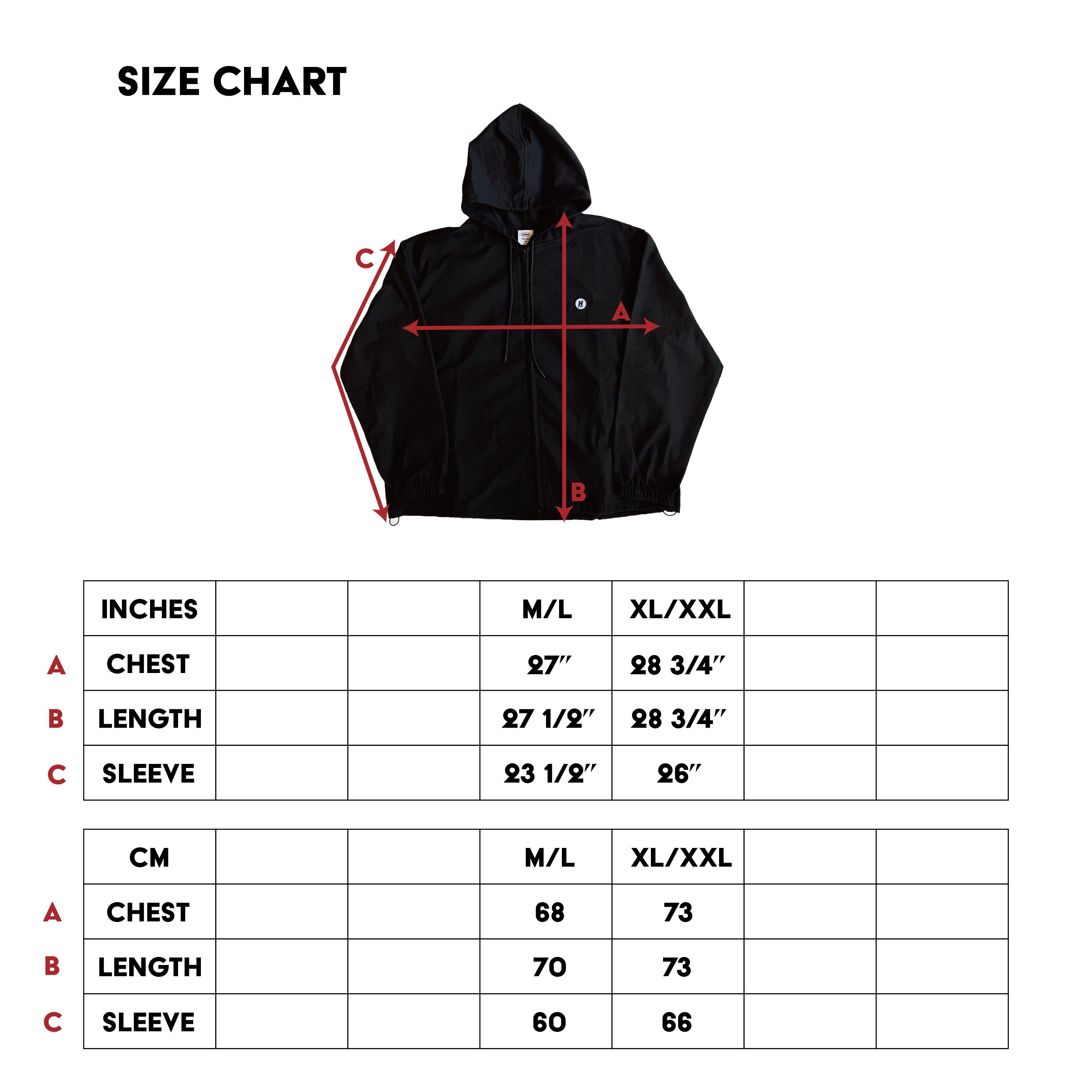 H Patched Work Hooie (Black)