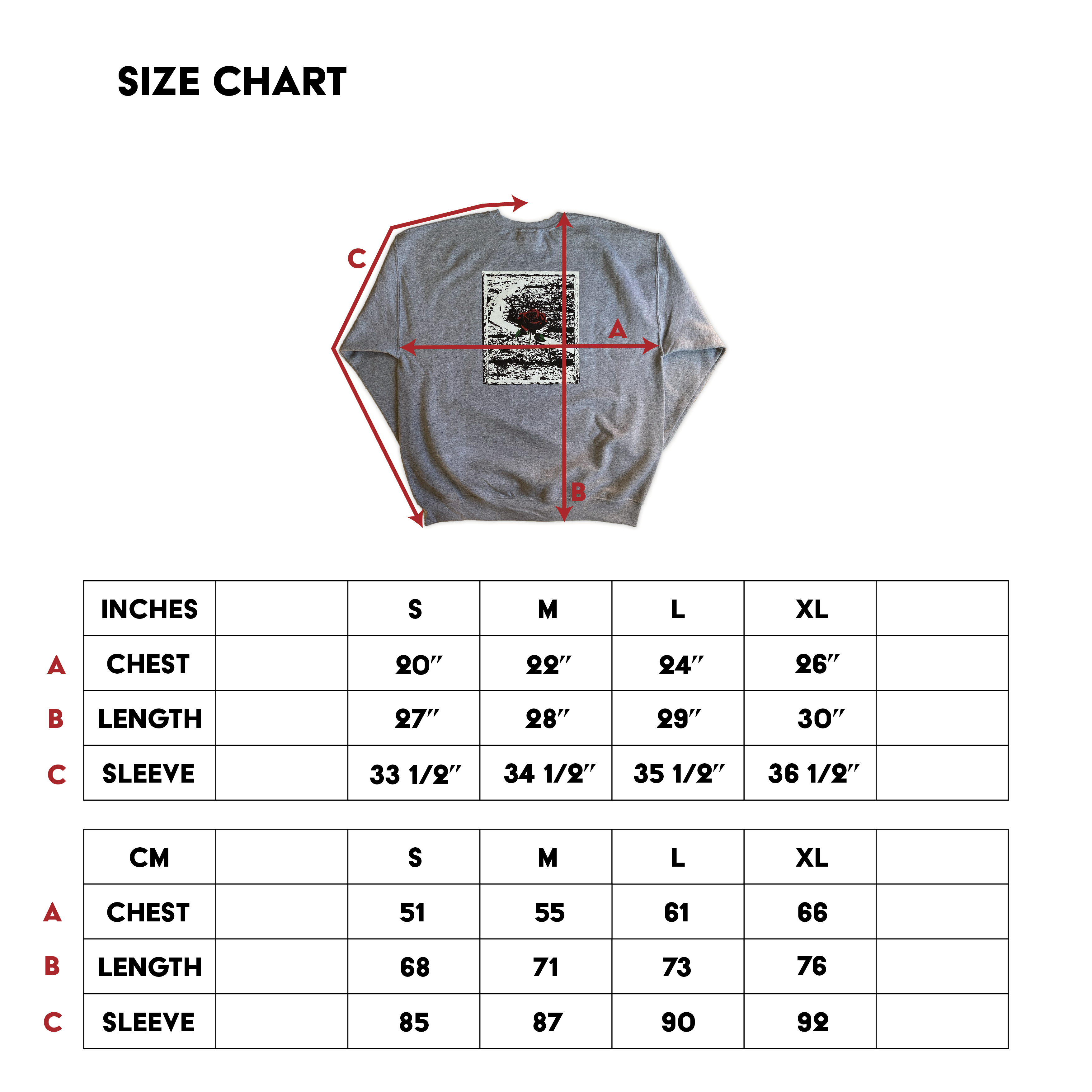 A Stoned Rose Crew (Gray)