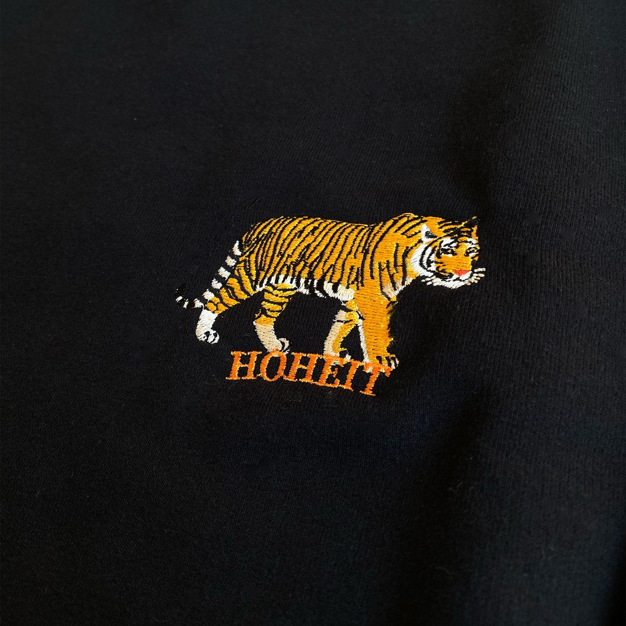 Embroidered Tiger Crew (Black)