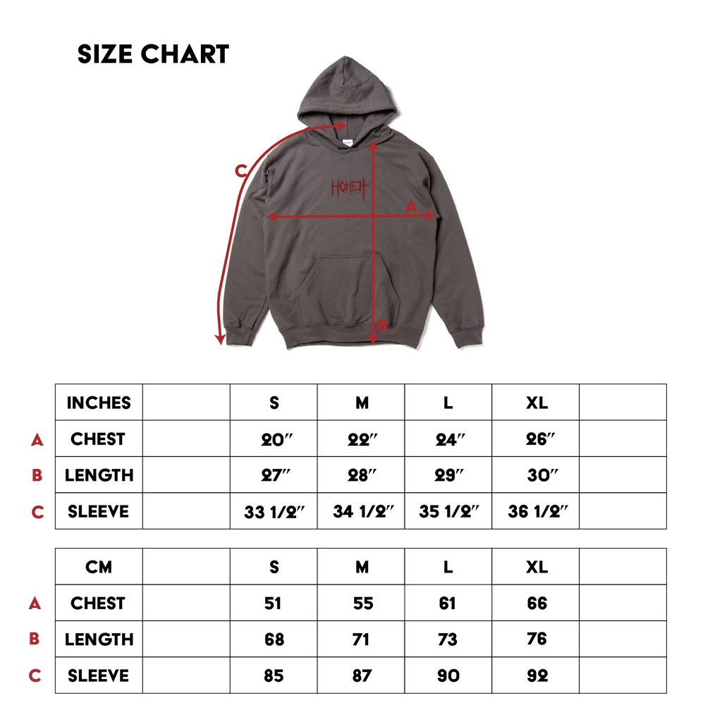 Embroidered Death Logo Hoodie (Dark Gray)