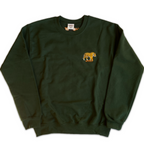 Embroidered Tiger Crew (Dark Green)