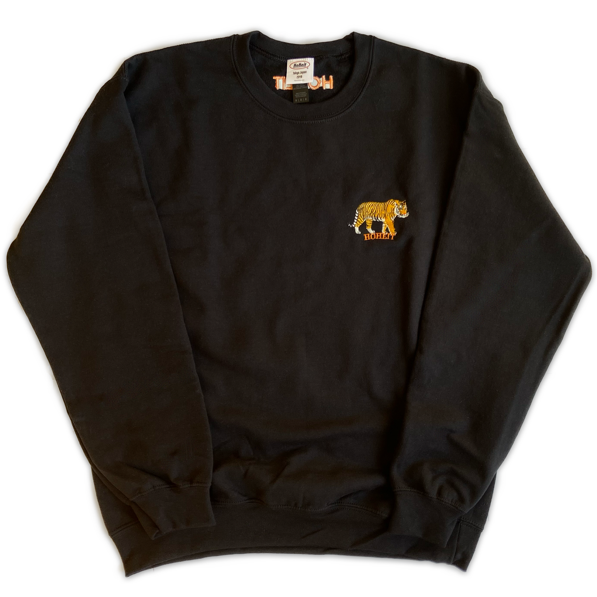 Embroidered Tiger Crew (Black)