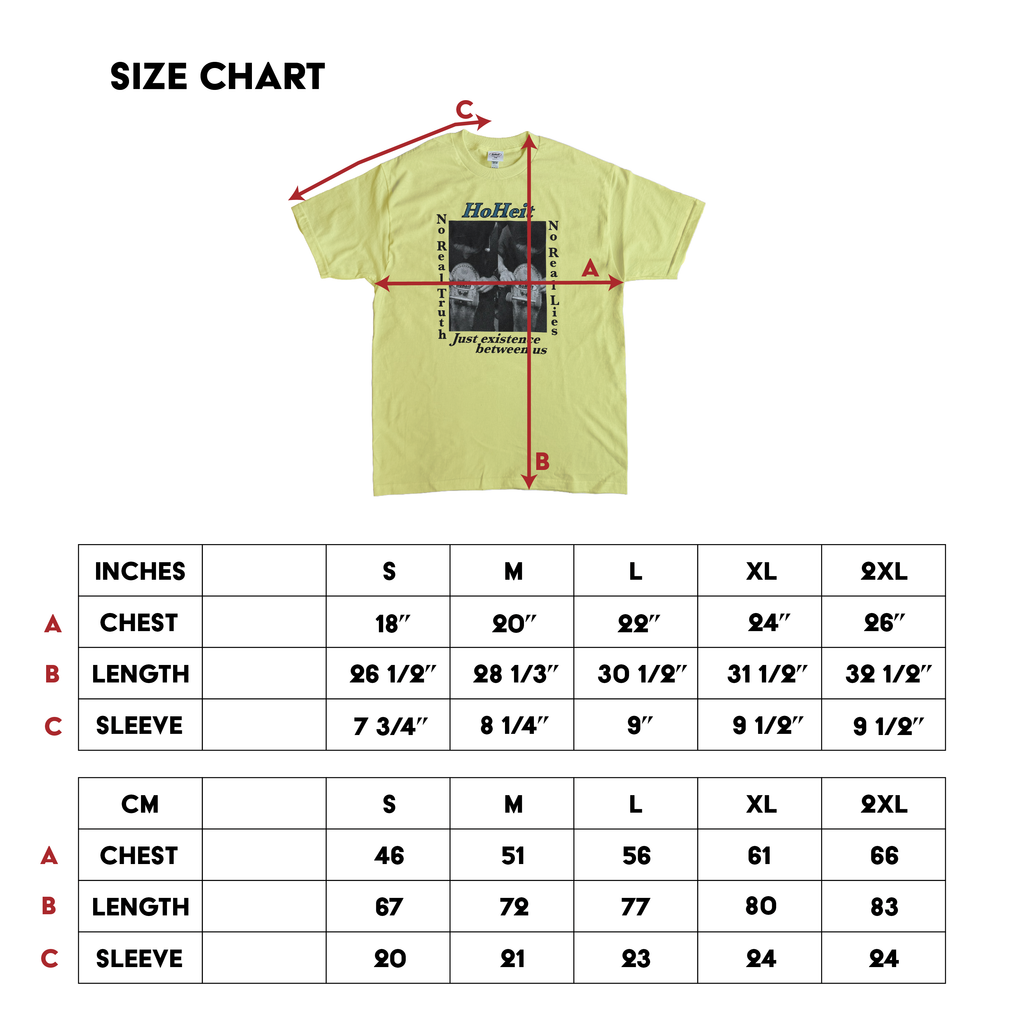 Just Existence Tee (Light Yellow)