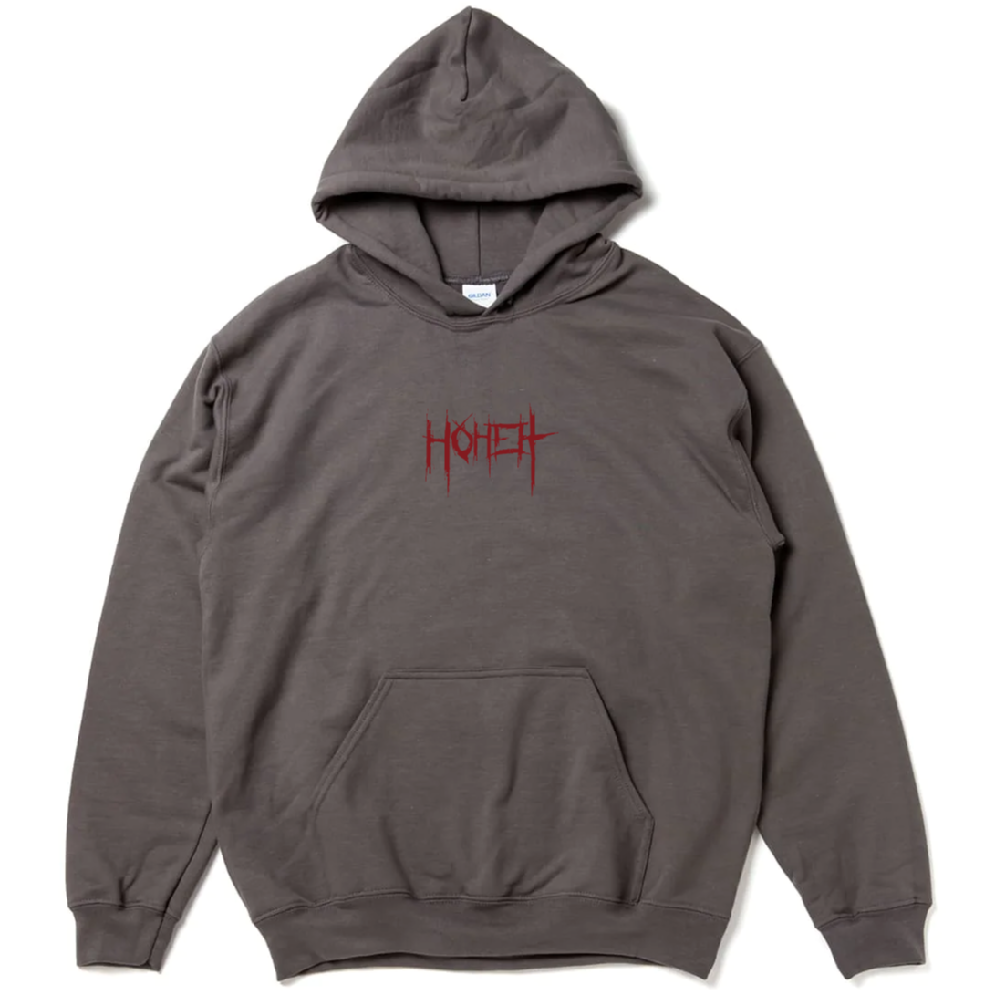 Embroidered Death Logo Hoodie (Dark Gray)